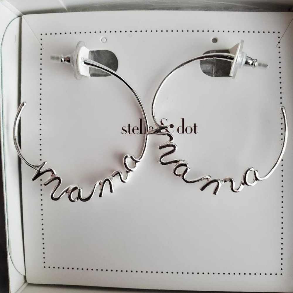 Stella & Dot Mama Hoop Earrings